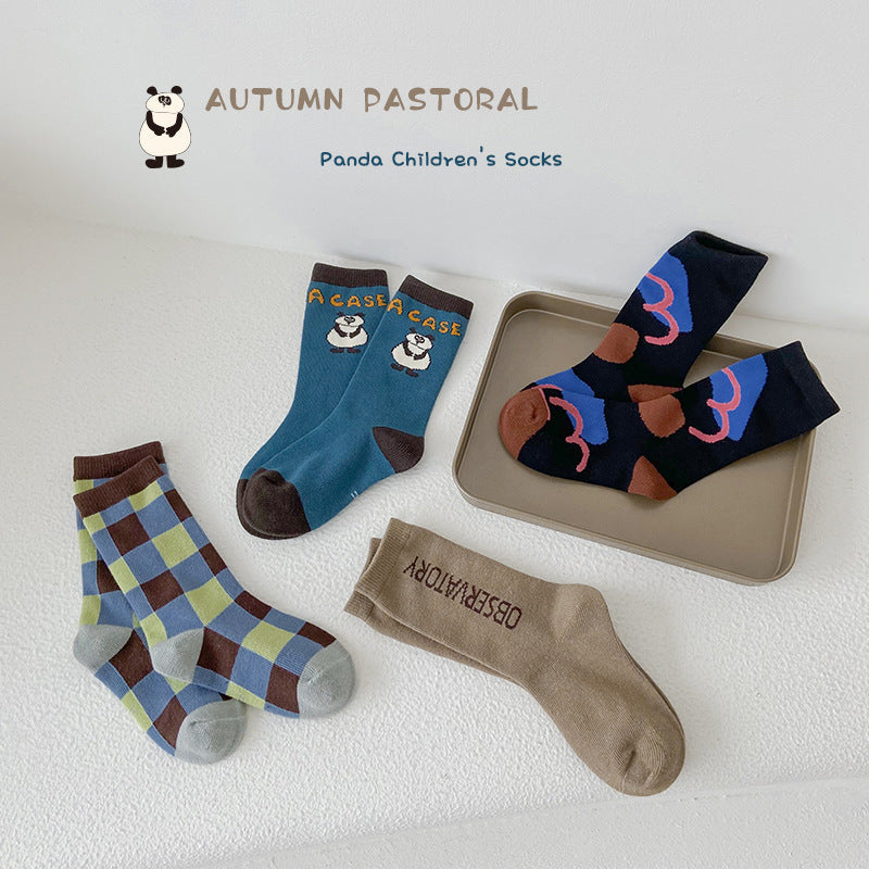 Unisex Letters Checked Cartoon Accessories Socks Wholesale 230114345