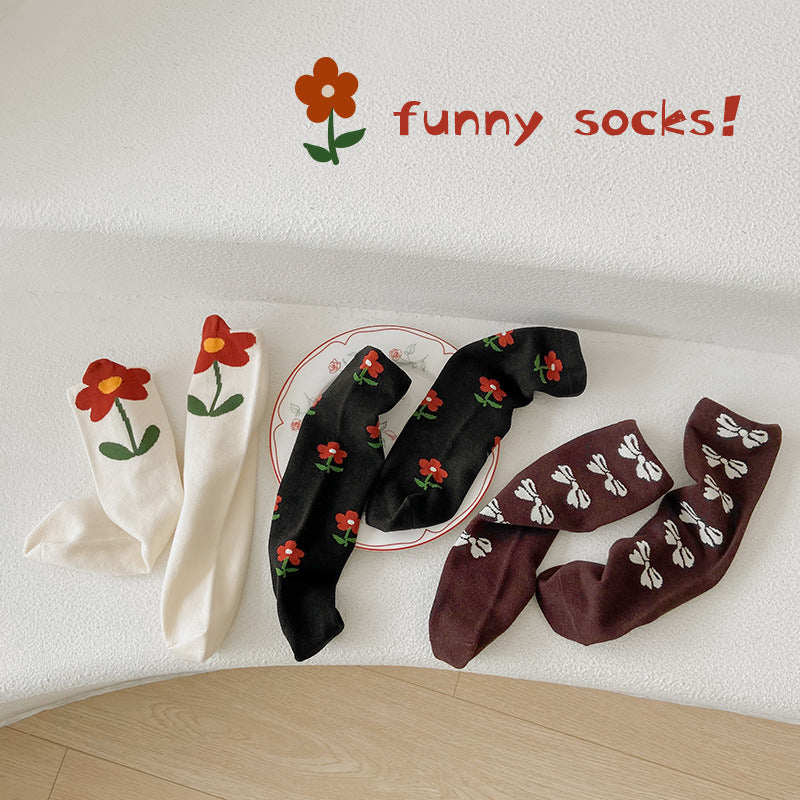 Girls Flower Bow Accessories Socks Wholesale 230114347