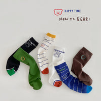 Load image into Gallery viewer, Unisex Striped Letters Cartoon Print Accessories Socks Wholesale 230114350
