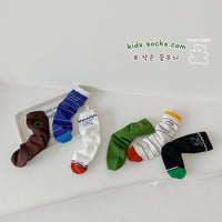 Load image into Gallery viewer, Unisex Striped Letters Cartoon Print Accessories Socks Wholesale 230114350
