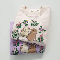 Load image into Gallery viewer, Baby Girls Flower Animals Print Hoodies Sweatshirts Wholesale 230114352
