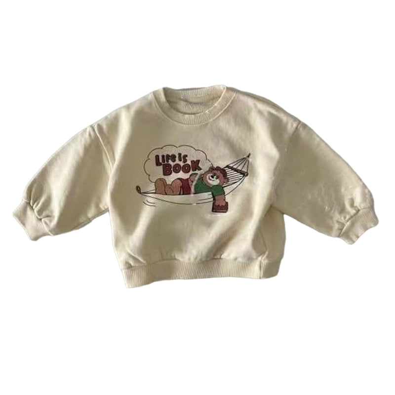 Baby Unisex Letters Cartoon Print Hoodies Sweatshirts Wholesale 230114357
