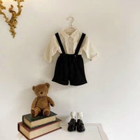 Load image into Gallery viewer, Baby Girls Cartoon Embroidered Shirts And Solid Color Rompers Wholesale 230114362
