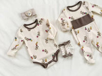 Load image into Gallery viewer, 2 Pieces Set Baby Unisex Cartoon Print Tops And Color-blocking Pants Wholesale 230114366
