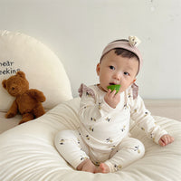 Load image into Gallery viewer, 2 Pieces Set Baby Girls Flower Print Tops And Pants Wholesale 230114370

