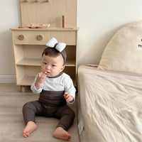 Load image into Gallery viewer, 3 Pieces Set Baby Unisex Solid Color Tops Sleepwears And Pants And Hats Wholesale 230114386
