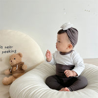 Load image into Gallery viewer, 3 Pieces Set Baby Unisex Solid Color Tops Sleepwears And Pants And Hats Wholesale 230114386
