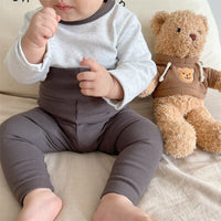 Load image into Gallery viewer, 3 Pieces Set Baby Unisex Solid Color Tops Sleepwears And Pants And Hats Wholesale 230114386
