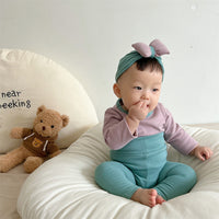Load image into Gallery viewer, 3 Pieces Set Baby Unisex Solid Color Tops Sleepwears And Pants And Hats Wholesale 230114386
