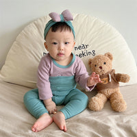 Load image into Gallery viewer, 3 Pieces Set Baby Unisex Solid Color Tops Sleepwears And Pants And Hats Wholesale 230114386
