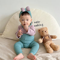 Load image into Gallery viewer, 3 Pieces Set Baby Unisex Solid Color Tops Sleepwears And Pants And Hats Wholesale 230114386
