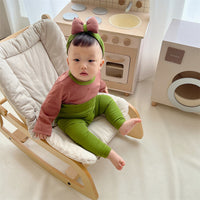 Load image into Gallery viewer, 3 Pieces Set Baby Unisex Solid Color Tops Sleepwears And Pants And Hats Wholesale 230114386
