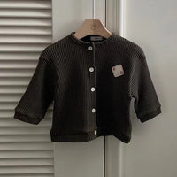 Load image into Gallery viewer, Baby Unisex Solid Color Cardigan Wholesale 230114387
