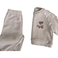 Load image into Gallery viewer, 2 Pieces Set Baby Unisex Cartoon Print Hoodies Swearshirts And Solid Color Pants Wholesale 230114391
