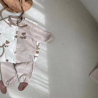 Load image into Gallery viewer, 2 Pieces Set Baby Unisex Cartoon Print Hoodies Swearshirts And Solid Color Pants Wholesale 230114391
