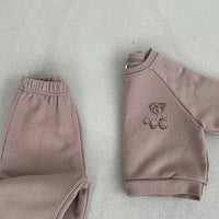 Load image into Gallery viewer, 2 Pieces Set Baby Unisex Cartoon Print Hoodies Swearshirts And Solid Color Pants Wholesale 230114391
