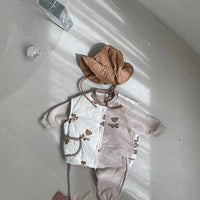 Load image into Gallery viewer, 2 Pieces Set Baby Unisex Cartoon Print Hoodies Swearshirts And Solid Color Pants Wholesale 230114391
