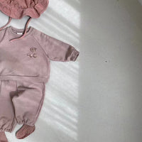 Load image into Gallery viewer, 2 Pieces Set Baby Unisex Cartoon Print Hoodies Swearshirts And Solid Color Pants Wholesale 230114391
