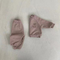 Load image into Gallery viewer, 2 Pieces Set Baby Unisex Cartoon Print Hoodies Swearshirts And Solid Color Pants Wholesale 230114391
