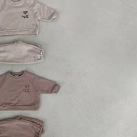 Load image into Gallery viewer, 2 Pieces Set Baby Unisex Cartoon Print Hoodies Swearshirts And Solid Color Pants Wholesale 230114391
