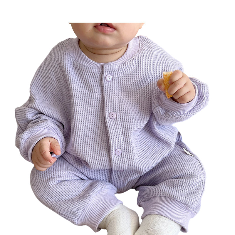 Baby Unisex Solid Color Jumpsuits Wholesale 230114397