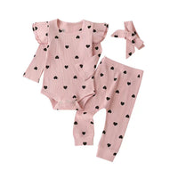 Load image into Gallery viewer, 2 Pieces Set Baby Girls Love heart Rompers And Pants Wholesale 230114413
