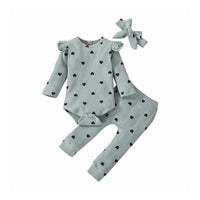 Load image into Gallery viewer, 2 Pieces Set Baby Girls Love heart Rompers And Pants Wholesale 230114413
