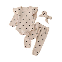 Load image into Gallery viewer, 2 Pieces Set Baby Girls Love heart Rompers And Pants Wholesale 230114413
