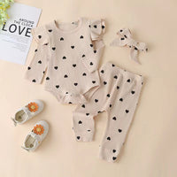 Load image into Gallery viewer, 2 Pieces Set Baby Girls Love heart Rompers And Pants Wholesale 230114413
