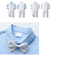 Load image into Gallery viewer, 3 Pieces Set Baby Kid Boys Birthday Party Bow Shirts Solid Color Vests Waistcoats And Pants Wholesale 230114415
