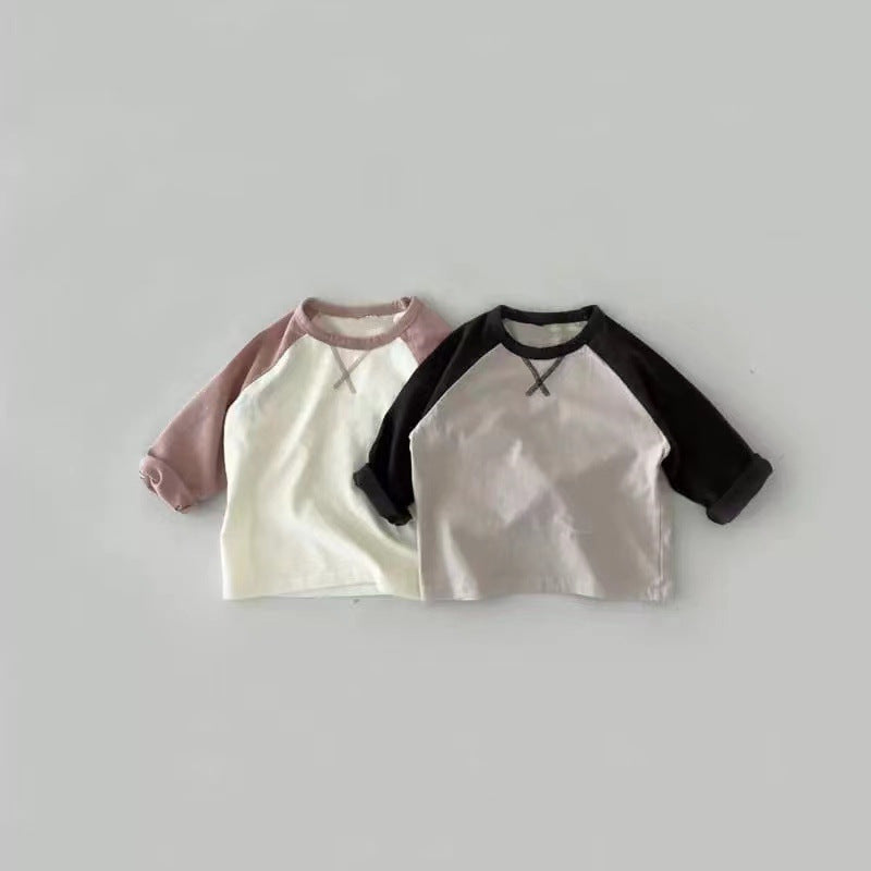 Baby Unisex Color-blocking Tops Wholesale 230114423