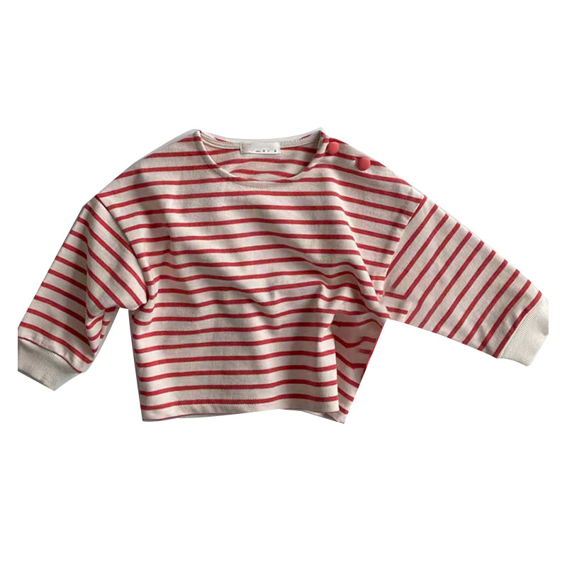 Baby Unisex Striped Tops Wholesale 230114429