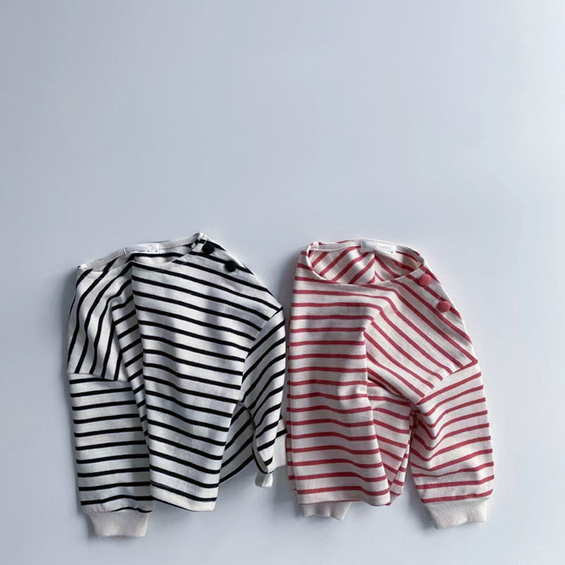 Baby Unisex Striped Tops Wholesale 230114429