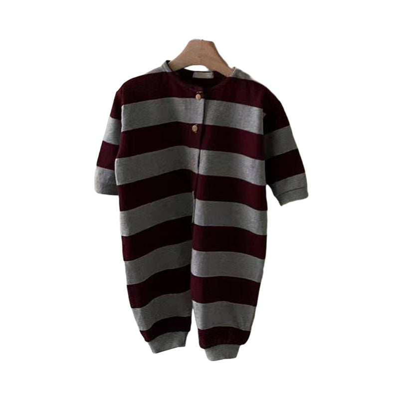 Baby Unisex Striped Jumpsuits Wholesale 230114430