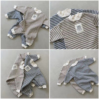 Load image into Gallery viewer, Baby Unisex Striped Cartoon Print Jumpsuits Wholesale 230114443

