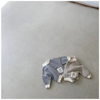 Load image into Gallery viewer, Baby Unisex Striped Cartoon Print Hoodies Sweatshirts Wholesale 230114444
