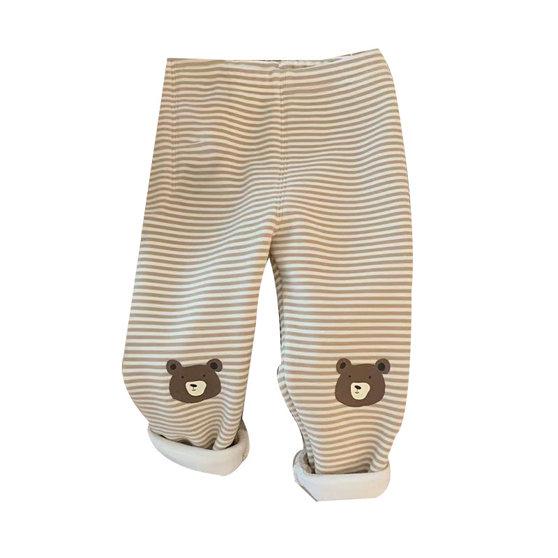 Baby Unisex Striped Cartoon Print Pants Wholesale 230114448