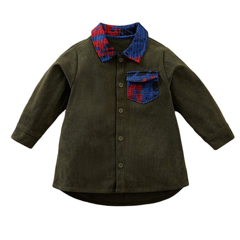 Baby Kid Unisex Letters Checked Shirts Wholesale 230114450