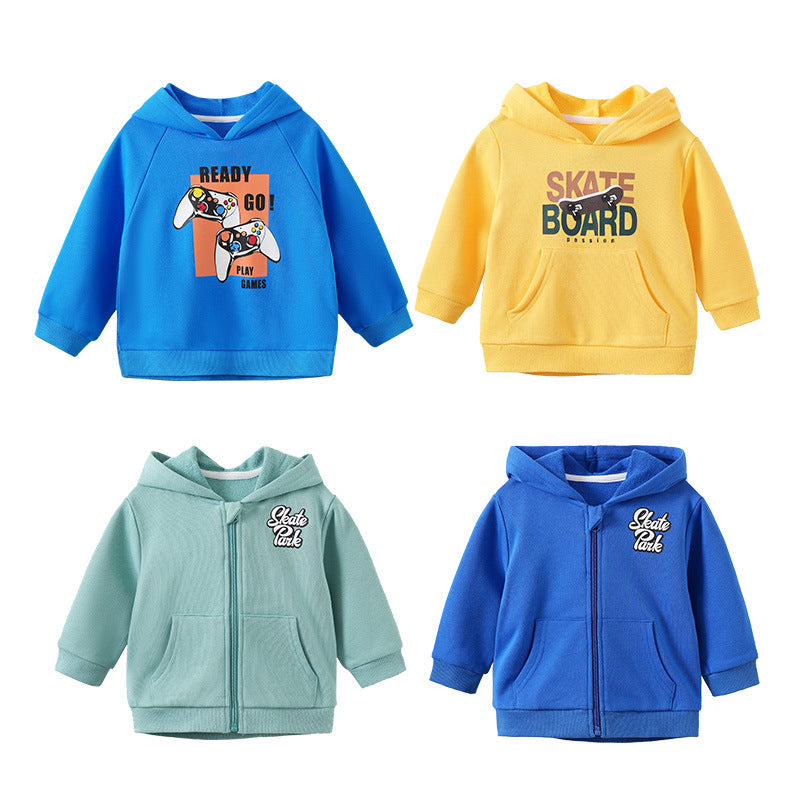 Baby Kid Boys Letters Print Hoodies Swearshirts And Jackets Outwears Wholesale 230114452