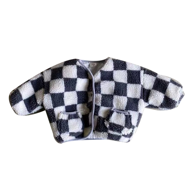 Baby Unisex Checked Jackets Outwears Wholesale 230114466