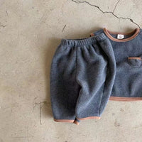 Load image into Gallery viewer, 2 Pieces Set Baby Unisex Solid Color Vests Waistcoats And Pants Wholesale 230114471
