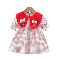 Load image into Gallery viewer, Baby Kid Girls Flower Checked Dresses Wholesale 230114487

