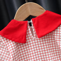 Load image into Gallery viewer, Baby Kid Girls Flower Checked Dresses Wholesale 230114487
