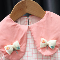 Load image into Gallery viewer, Baby Kid Girls Flower Checked Dresses Wholesale 230114487
