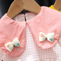 Load image into Gallery viewer, Baby Kid Girls Flower Checked Dresses Wholesale 230114487
