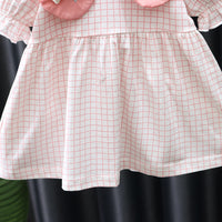 Load image into Gallery viewer, Baby Kid Girls Flower Checked Dresses Wholesale 230114487
