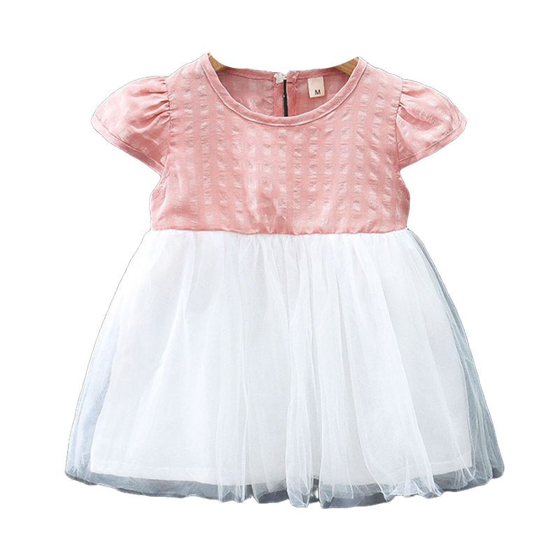 Baby Kid Girls Solid Color Dresses Wholesale 230114492