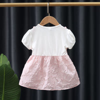 Load image into Gallery viewer, Baby Kid Girls Solid Color Bow Dresses Wholesale 230114493
