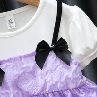 Load image into Gallery viewer, Baby Kid Girls Solid Color Bow Dresses Wholesale 230114496
