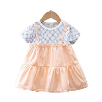 Load image into Gallery viewer, Baby Kid Girls Checked Dresses Wholesale 230114501
